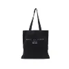 Reusable grocery black tote bag black canvas tote bag with letter printed