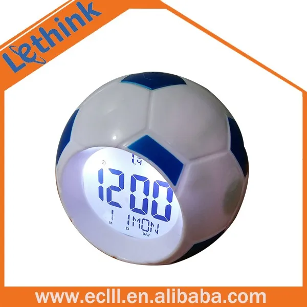 Football design digital talking alarm clock with calendar function