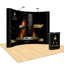Airlines Curving Shape Trade Show Magnetic Pop Up Display