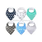 2019 Wholesale Top Quality New Design Customized Cotton Triangle Baby Bandana Drool Bibs