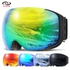 High qualityMagnetic Ski Goggles Anti scratch Snow Anti-fog Skiing Goggle Shock Resistance Snowboarding Glasses Detachable Strap