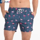 16 years experience custom made european men swimwear board swim short men blue flamingo