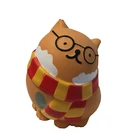 Newest high quality kawaii unique owl squishy ball toys with glasses
