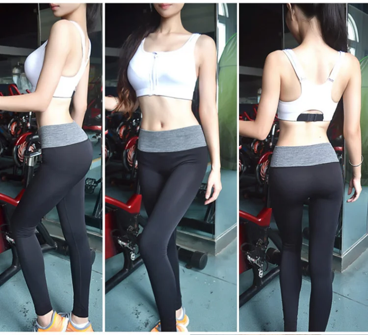 Hot sale and high quality No rims sports bra shockproof professional running intensive training underwear bra with front zipper