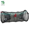Best Quality 30x60cm Black Commercial Spring Trap Collapsible PE plastic coated wire lobster trap fish traps for sale