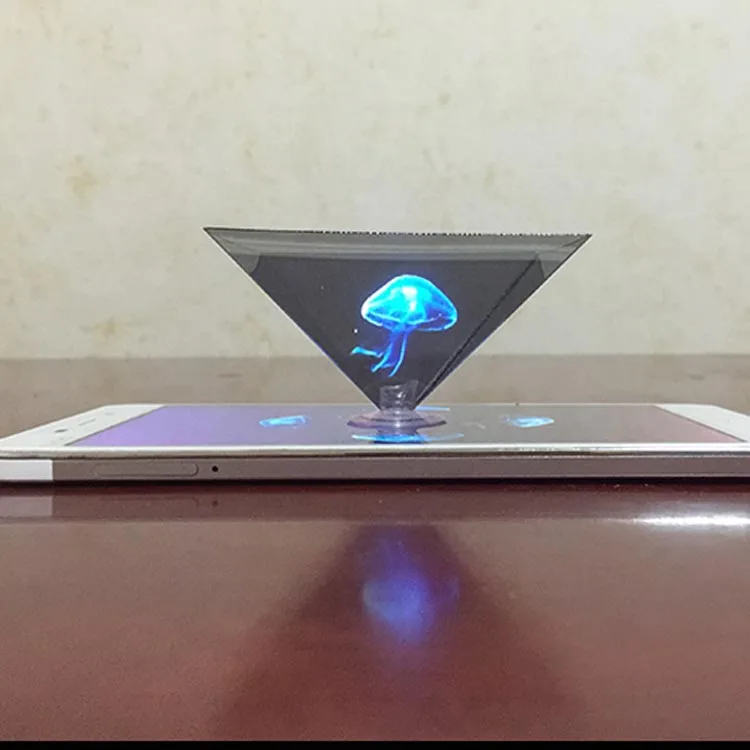 reverse pyramid for children gifts projection screen holographic