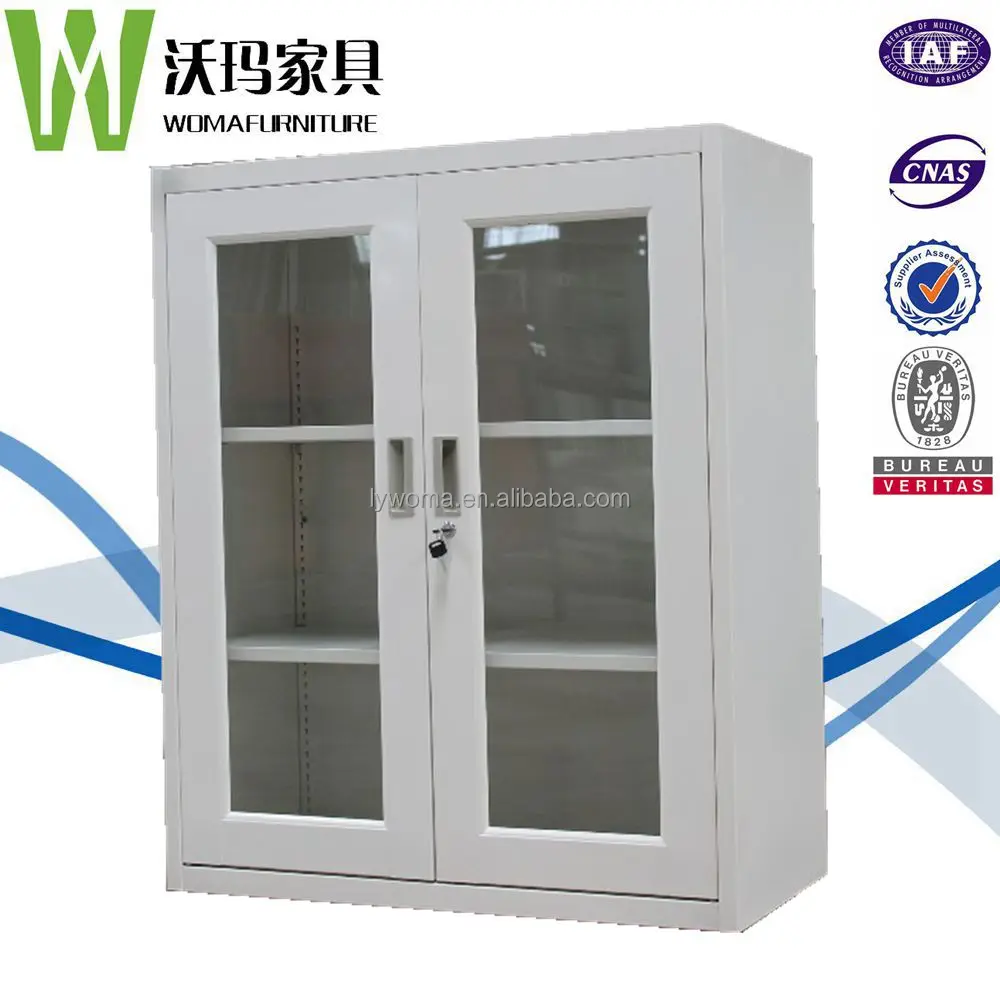 Cheap Lockable Glass Doors Half Height Small Low Metal File