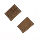 China Factory Customized Clothing Brand Private High Quality Leather Embossed Patch Logo Label for Clothes Bags jeans