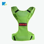 Breathable mesh reflective Cycling Vest LED Flashing Lighted Running Vest for night sports