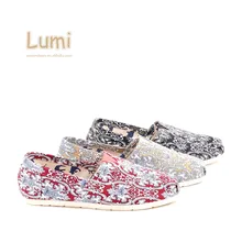 new product women beautiful slip-on ladies flat shoes with flowers comfortable espadrilles