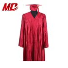 Factory Price Red Shiny Gown Graduation Dress For High School
