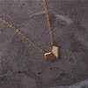 Stainless Steel 18K Rose Gold Solid Heart Pendant Necklace Necklaces