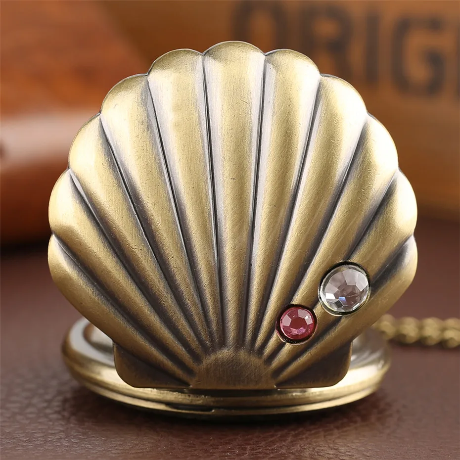 shell shape quartz pocket watch11