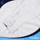 White Printed Formal Dresses Men Shirts 100% Cotton
