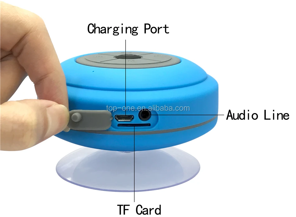New design LED sucker bluetooth shower speaker, waterproof bluetooth speaker with LED light - ANKUX.COM