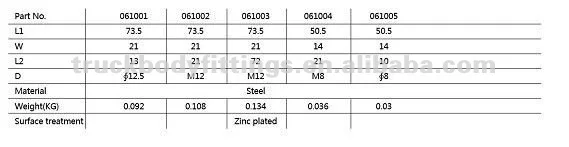 steel zinc plated trailer antiluce fastener /catch 061005