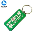 High quality zinc alloy metal custom shape epoxy logo printing keychain custom made metal keychains for promotion