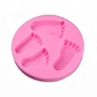 Baby Feet Shower Fondant Silicone Mold Silicone Chocolate mold Silicone fondant Decorating Mold