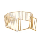 HOUSBAY OEM Natural 6 pcs wooden safety playpen baby