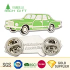 Custom design funny car grill logo emblem silver plated lapel badges bulk buy from china