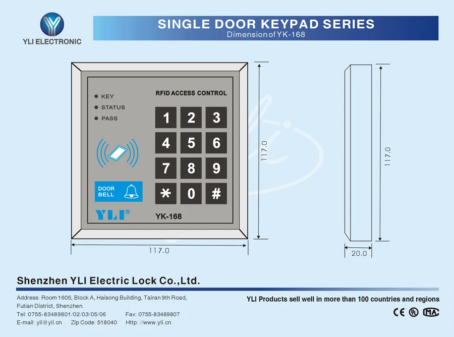 RFID/digital Access Control Keypad