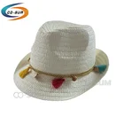 Fashion straw fedora hat Europe beach summer cap