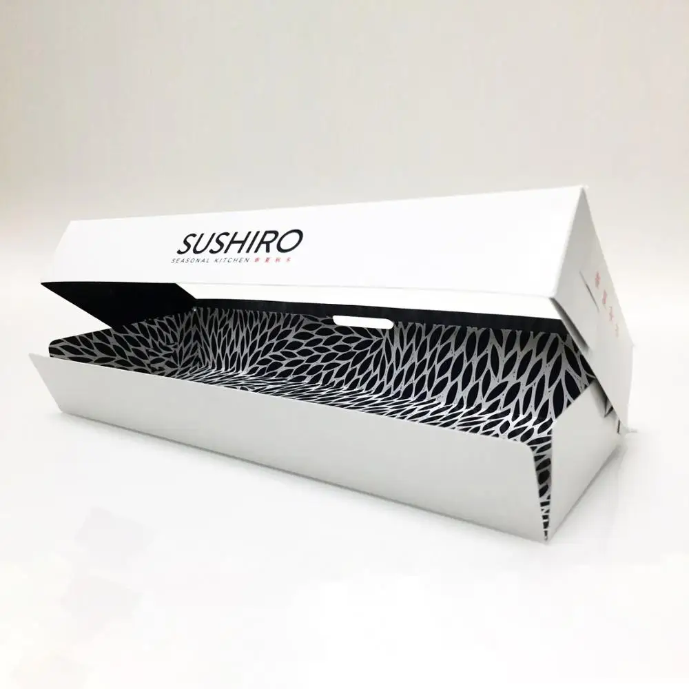 Heißer Verkauf Custom Design Quadrat Kunst Papier Lebensmittel Verpackung Tragen Sushi Box