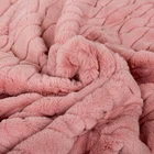 Soft embossed faux rabbit fur fabric for hometextile
