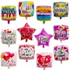 18inch heart star round square shape FELIZ CUMPLEANOS Te amo LOVE Happy Birthday air Party Decoration Spanish Foil Balloons