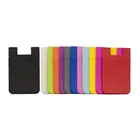 2019 hot sale cell phone case card holder credit card wallet holder 3M sticker mobile phone wallet Silicone Card Holder