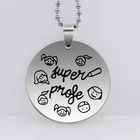 Factory Direct Disc Collar Jewelry Stainless Steel Necklace for Teacher