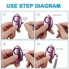 Sound Personal Alarm 130db Cheapest 130DB High Level Sound Personal Alarm Device With Keychain LED Light