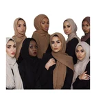 Fashion 2017 high quality 75 colors hot item solid color wholesale muslim crinkle scarf bubble hijab
