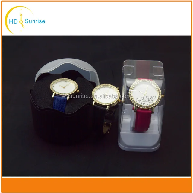 promotion gift leather bracelet quartz jewellery diamond watch