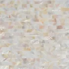 Nature White Brick Design Mother Of Pearl Groutless Shell Mosaic Tile
