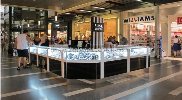 Jewellery kiosks showcase