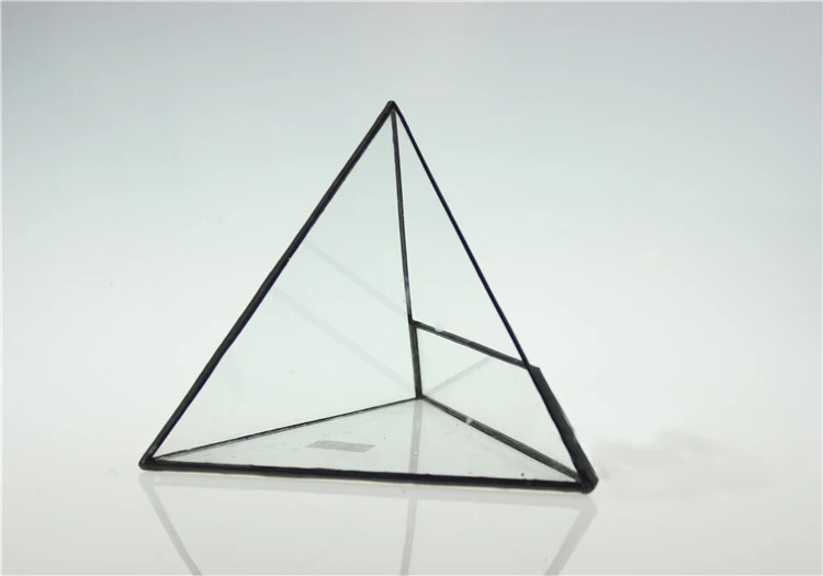 Three Pyramid score+solder drilling succulents borosilicate glass triangular glass greenhouse