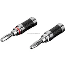 Bxon Speaker Cable Banana Copper Rhodium Plated Carbon Fiber Connector Plug