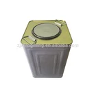 20 liter square tin paint can for chemical industrial use