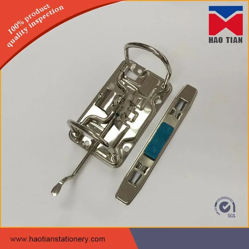 Box file clip Metal file fasteners / lever arch mechanism with plastic