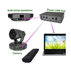 5X Optical Zoom PTZ Video and Audio Mini USB video camera Conference room sound System