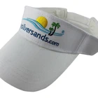 Cotton chino twill embroidery visor cap white sun visor cap
