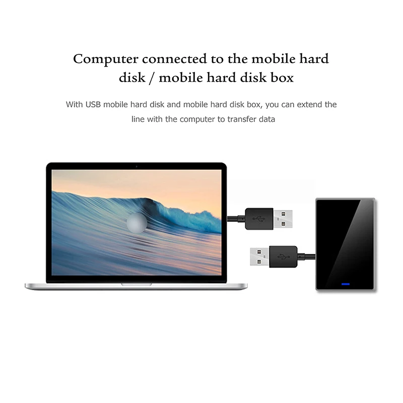 USB to USB Cable Type A Male to Male USB 3.0 2.0 Extension Cable for Radiator Hard Disk Webcam - ANKUX.COM