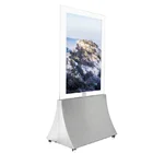 floor stand touch screen transparent 4k tv photo booth advertising display lcd screen digital signage kiosk