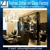Dining room graceful artistic glass partition