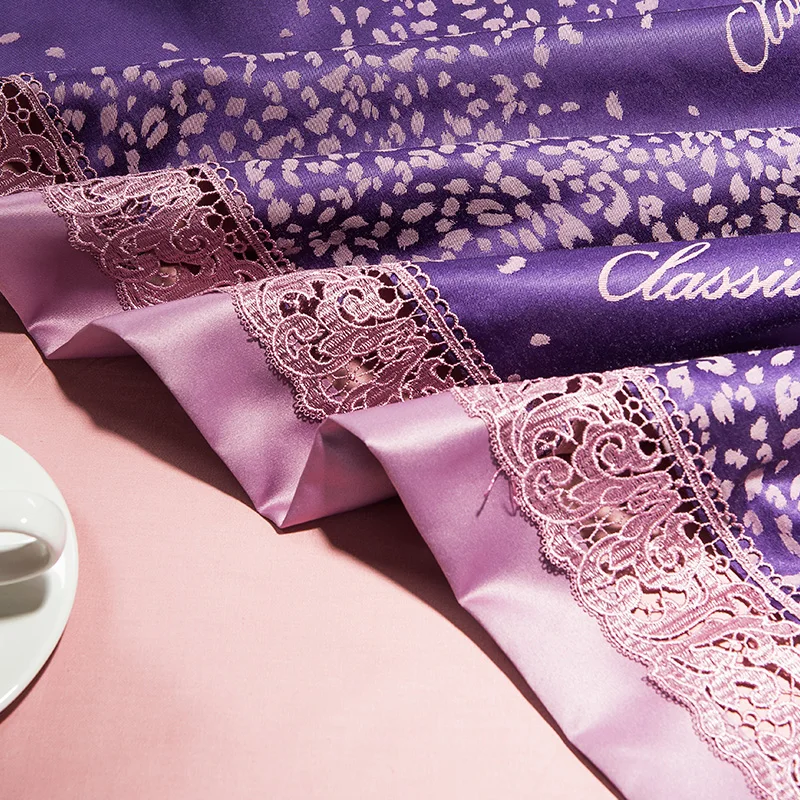 Waliicorners Tribute Silk Jacquard silver gray Luxury Royal Bedding set 4Pcs King Queen size bed sheet set Duvet cover pillow shams 52 WFG_1648