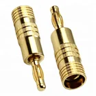 Manufacture High quality banana connectors 24K Gold Plated Banana plug 4mm for HiFi speaker cable