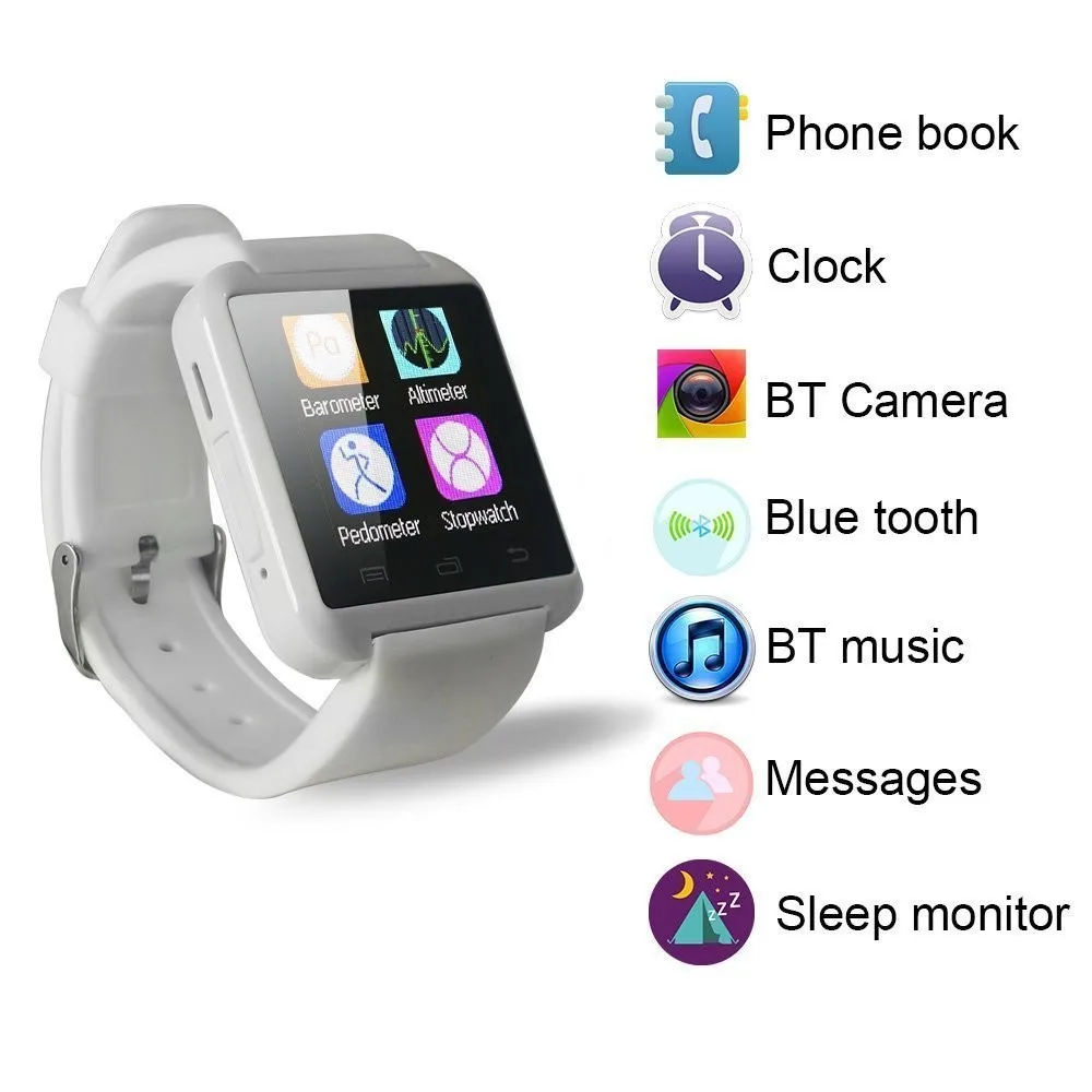 Original Smartwatch U8 Smart Sport Watch Phone Mate U8 smart bluetooth wrist watch U8 Bluetooth For Android IOS Smartphone