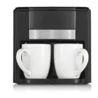 Portable Mini two cup coffee maker with ceramic cup