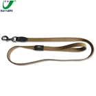 Factory Custom Wholesale Branded Logo Shock Absorbent Brown PVC Dog Lead Leash for Medium and Large dogs